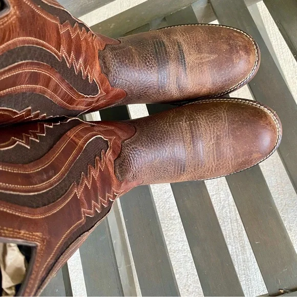 ARIAT Mens Butte VentTEK Leather Western Cowboy Boots Brown 12 D - Picture 3 of 7